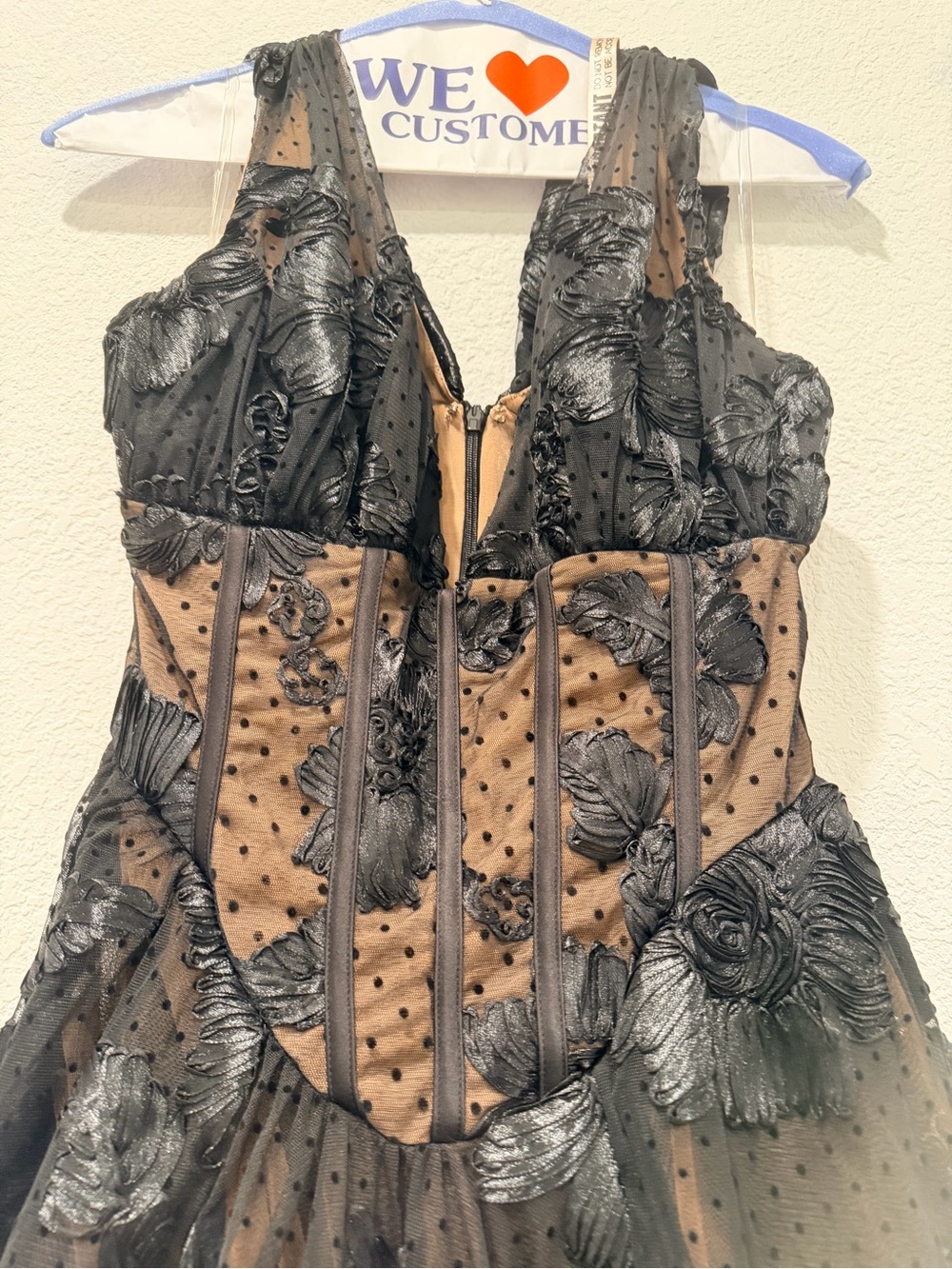 House of CB Black Lace Corset Midi Dress - Picture 9 of 15